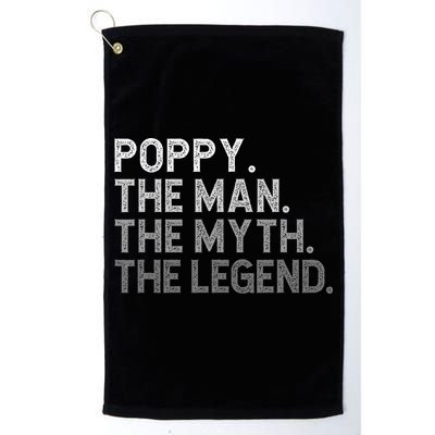 POPPY The Man The Myth The Legend Father's Day Funny Golf Towel