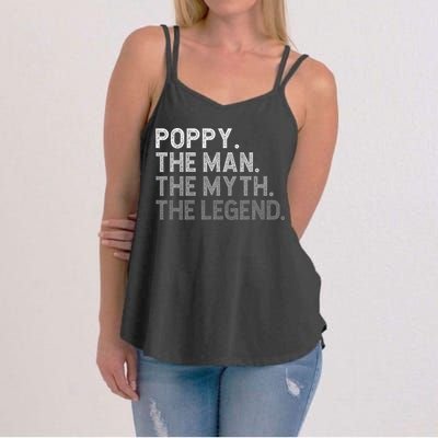 POPPY The Man The Myth The Legend Father's Day Funny Women's Strappy Tank
