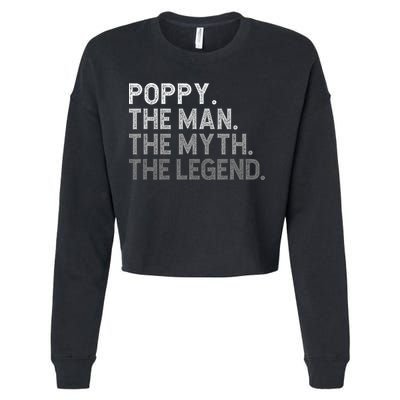 POPPY The Man The Myth The Legend Father's Day Funny Cropped Pullover Crew