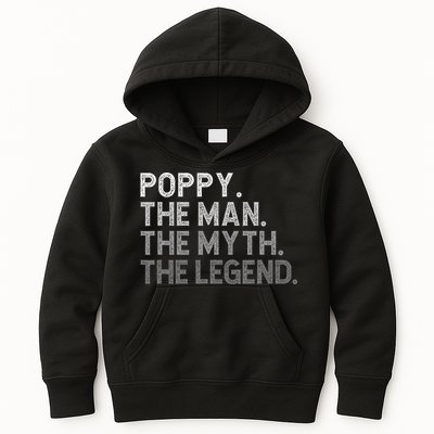 POPPY The Man The Myth The Legend Father's Day Funny Kids Hoodie
