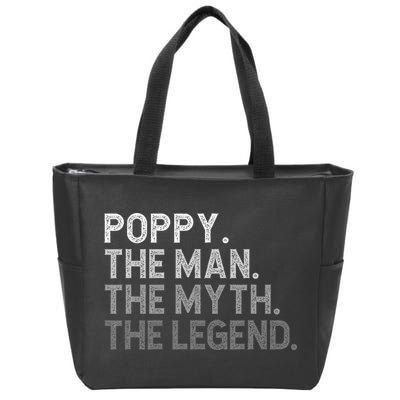 POPPY The Man The Myth The Legend Father's Day Funny Zip Tote Bag