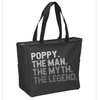 POPPY The Man The Myth The Legend Father's Day Funny Zip Tote Bag