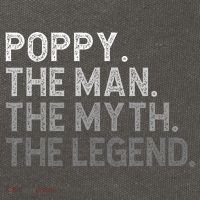 POPPY The Man The Myth The Legend Father's Day Funny Cotton Canvas Backpack