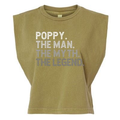 POPPY The Man The Myth The Legend Father's Day Funny Garment-Dyed Women's Muscle Tee
