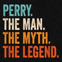 Perry The Man The Myth The Legend First Name Perry Ladies PosiCharge Tri-Blend Wicking Tank