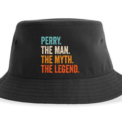 Perry The Man The Myth The Legend First Name Perry Sustainable Bucket Hat