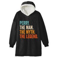 Perry The Man The Myth The Legend First Name Perry Hooded Wearable Blanket