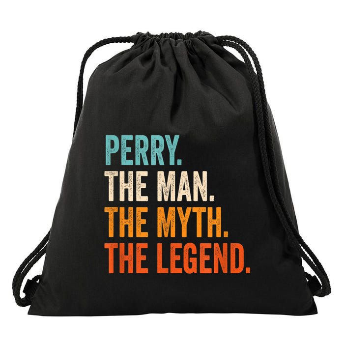 Perry The Man The Myth The Legend First Name Perry Drawstring Bag