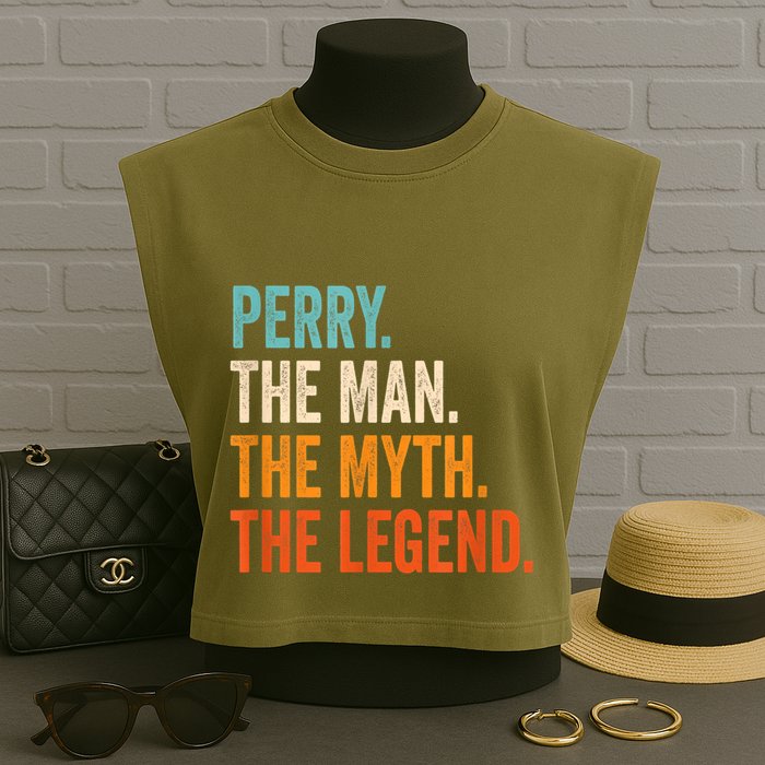 Perry The Man The Myth The Legend First Name Perry Garment-Dyed Women's Muscle Tee