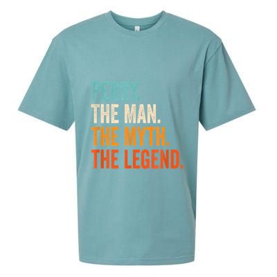 Perry The Man The Myth The Legend First Name Perry Sueded Cloud Jersey T-Shirt