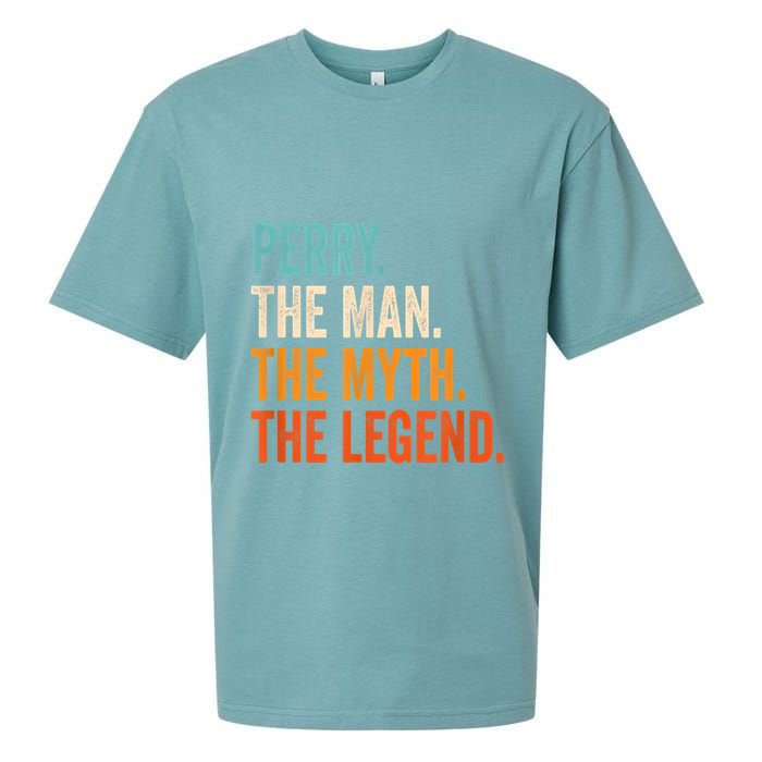 Perry The Man The Myth The Legend First Name Perry Sueded Cloud Jersey T-Shirt