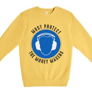 Protect The Money Makers Bold Statement Design Premium Crewneck Sweatshirt