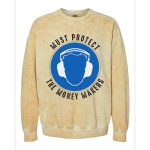 Protect The Money Makers Bold Statement Design Colorblast Crewneck Sweatshirt