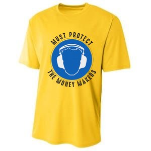 Protect The Money Makers Bold Statement Design Performance Sprint T-Shirt