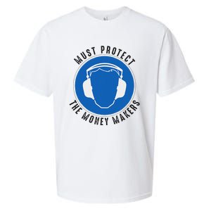 Protect The Money Makers Bold Statement Design Sueded Cloud Jersey T-Shirt