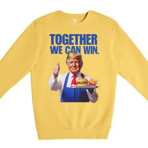 President Trump Makes French Fries Premium Crewneck Sweatshirt