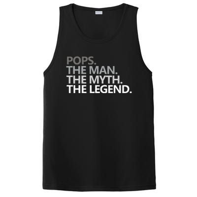 POPS THE MAN THE MYTH THE LEGEND Father's Day Gift Grandpa PosiCharge Competitor Tank