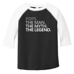 POPS THE MAN THE MYTH THE LEGEND Father's Day Gift Grandpa Toddler Fine Jersey T-Shirt