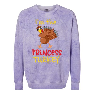 Princess Turkey Matching Family Group Thanksgiving Party Colorblast Crewneck Sweatshirt