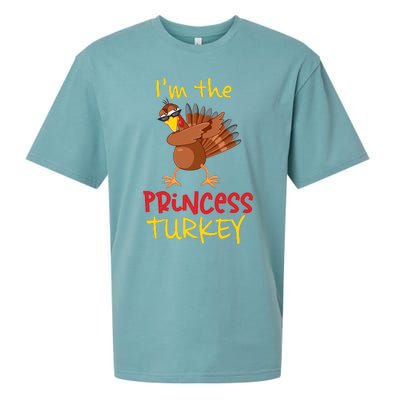 Princess Turkey Matching Family Group Thanksgiving Party Sueded Cloud Jersey T-Shirt