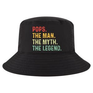 Pops The Man The Myth The Legend Fathers Day Gift Grandpa Cool Comfort Performance Bucket Hat