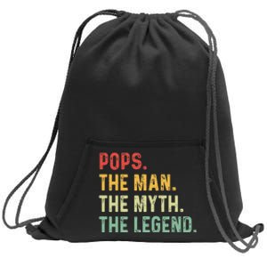 Pops The Man The Myth The Legend Fathers Day Gift Grandpa Sweatshirt Cinch Pack Bag