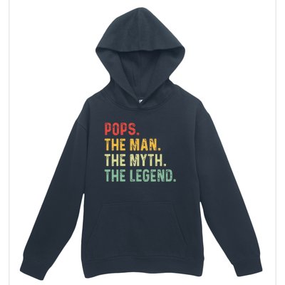 Pops The Man The Myth The Legend Fathers Day Gift Grandpa Urban Pullover Hoodie