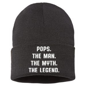 Pops The Man The Myth The Legend Sustainable Knit Beanie