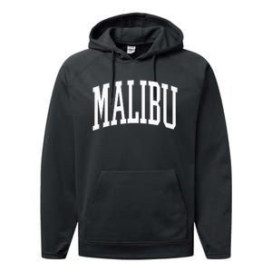 Preppy Trendy Malibu California Performance Fleece Hoodie