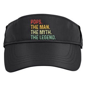 Pops The Man The Myth The Legend Fathers Day Gift Grandpa Adult Drive Performance Visor