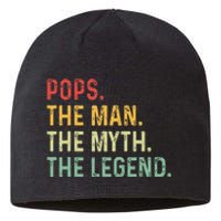 Pops The Man The Myth The Legend Fathers Day Gift Grandpa Sustainable Beanie