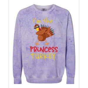 Princess Turkey Matching Family Group Thanksgiving Party Colorblast Crewneck Sweatshirt