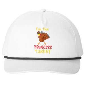 Princess Turkey Matching Family Group Thanksgiving Party Snapback Five-Panel Rope Hat