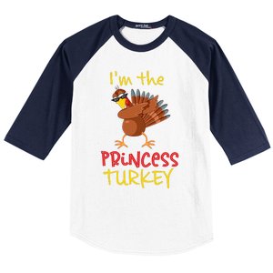 Princess Turkey Matching Family Group Thanksgiving Party Baseball Sleeve Shirt