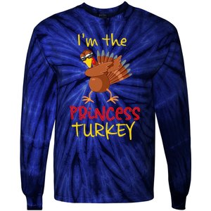 Princess Turkey Matching Family Group Thanksgiving Party Tie-Dye Long Sleeve Shirt