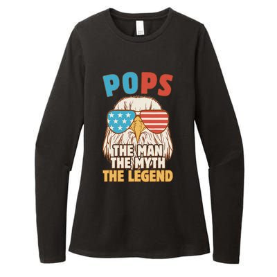 Pops The Man The Myth The Legend Father's Day Grandpa Womens CVC Long Sleeve Shirt