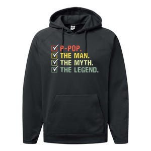 Ppop The Man The Myth The Legend Gifts Performance Fleece Hoodie