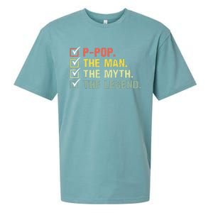 Ppop The Man The Myth The Legend Gifts Sueded Cloud Jersey T-Shirt