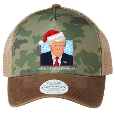 President Trump Merry Christmas Snowflake Happy Holidays Legacy Tie Dye Trucker Hat