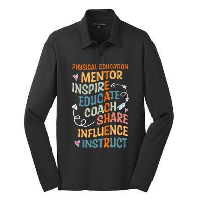 PE Teacher Mentor Physical Education Teacher Silk Touch Performance Long Sleeve Polo