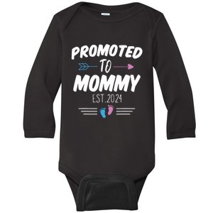 Promoted To Mommy Est 2024 Soon To Be Mommy First Time Mommy Baby Long Sleeve Bodysuit