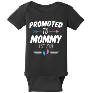 Promoted To Mommy Est 2024 Soon To Be Mommy First Time Mommy Baby Bodysuit