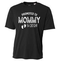 Promoted To Mommy 2024 Soon To Be Mama Funny New Mom Cooling Performance Crew T-Shirt