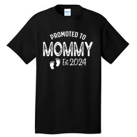 Promoted To Mommy 2024 Soon To Be Mama Funny New Mom Tall T-Shirt