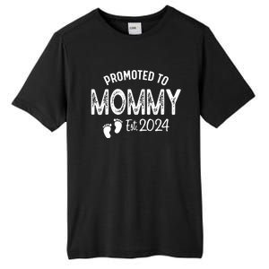 Promoted To Mommy 2024 Soon To Be Mama Funny New Mom Tall Fusion ChromaSoft Performance T-Shirt