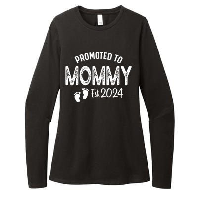 Promoted To Mommy 2024 Soon To Be Mama Funny New Mom Womens CVC Long Sleeve Shirt