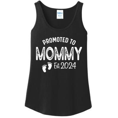 Promoted To Mommy 2024 Soon To Be Mama Funny New Mom Ladies Essential Tank