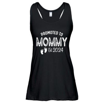 Promoted To Mommy 2024 Soon To Be Mama Funny New Mom Ladies Essential Flowy Tank