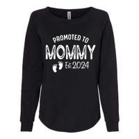 Promoted To Mommy 2024 Soon To Be Mama Funny New Mom Womens California Wash Sweatshirt