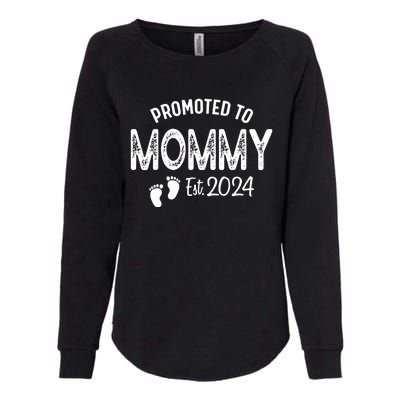 Promoted To Mommy 2024 Soon To Be Mama Funny New Mom Womens California Wash Sweatshirt